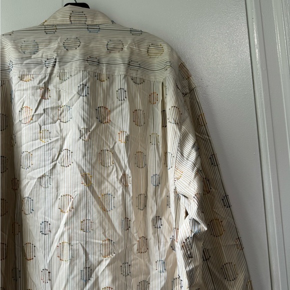Jhane Barnes Embroidered Textured Yarn Shirt Men Size 1XT/1XH - Picture 11 of 16